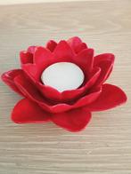 vintage keramische theelichthouder in bloem vorm, Enlèvement ou Envoi, Comme neuf