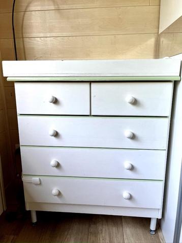 Commode à langer avec 5 tiroirs et hauteur réglable beschikbaar voor biedingen