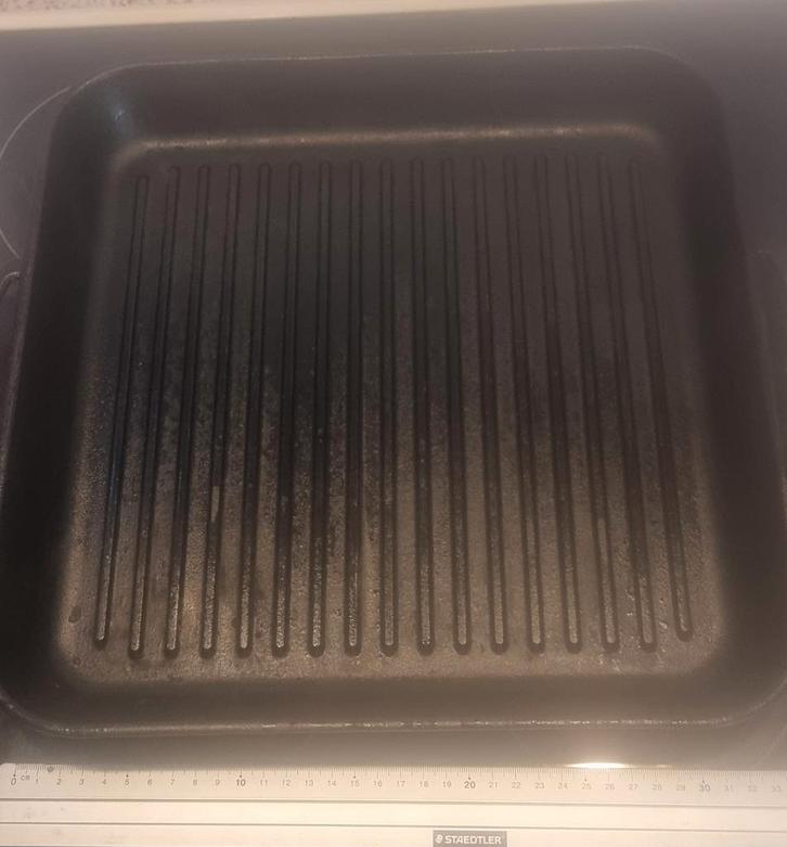 MAYSTERNYA Gietijzeren Grillplaat 35x35 cm, Huis en Inrichting, Keuken | Potten en Pannen, Zo goed als nieuw, Ophalen