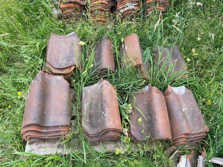 boomse Gevelpannen kantpannen, Doe-het-zelf en Bouw, Dakpannen en Dakbedekking, Gebruikt, Dakpannen, Steen of Klei, Rood, Minder dan 5 m²