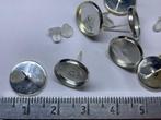 4 paar cabochon oorstekers met siliconen dopje, Ophalen of Verzenden, Nieuw, Overige typen