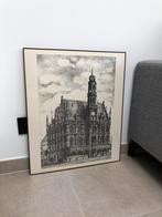 Tekening stadhuis Oudenaarde, Antiek en Kunst, Kunst | Tekeningen en Fotografie, Ophalen