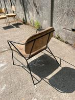 House Doctor Klever stoel metaal bruin/beige 70x70x75cm, Huis en Inrichting, Ophalen