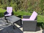 VENDU / SOLD:  fauteuils et table basse de jardin / terrasse, Tuin en Terras, Ophalen, Zo goed als nieuw