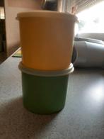 Retro Tupperware bewaardozen jaren ’80 – set van 2 (intact), Huis en Inrichting, Ophalen of Verzenden, Gebruikt, Groen