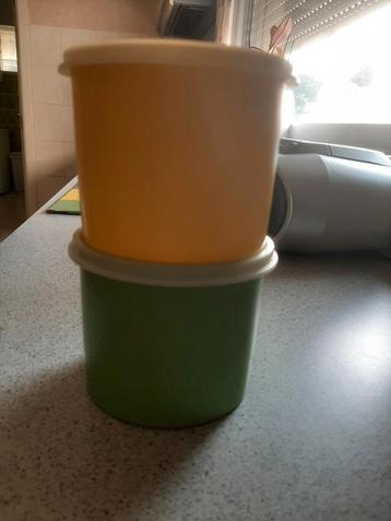 Boîtes de rangement Tupperware des années 80 - lot de 2, Enlèvement ou Envoi, Utilisé, Vert