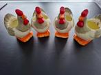 4 porseleinen kippen voor plantje, Ophalen, Zo goed als nieuw