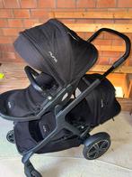 Nuna Demi Grow Duo – Complete Tweeling Kinderwagen Set, Luchtbanden, Zo goed als nieuw, Maxi-Cosi, Ophalen