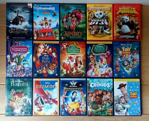 Verzameling 15 Disney, Pixar en Dreamworks DVDs: apart/samen, Cd's en Dvd's, Dvd's | Tekenfilms en Animatie, Gebruikt, Ophalen of Verzenden