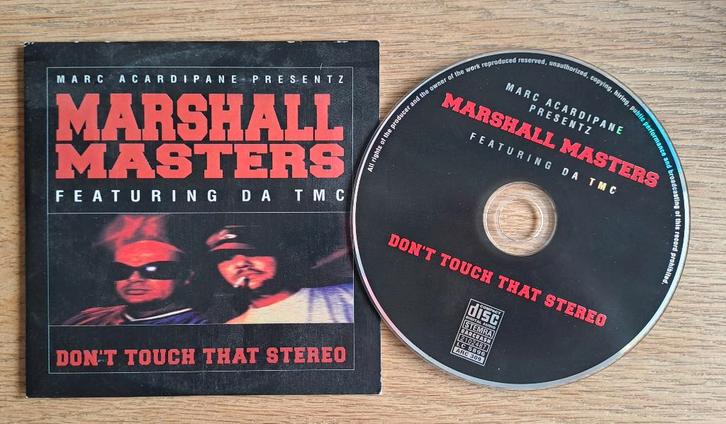 Marshall Masters feat. Da TMC - Don't Touch That Stereo, CD & DVD, CD Singles, Utilisé, Dance, 1 single, Enlèvement ou Envoi