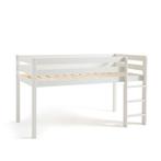 Halfhoogslaper wit (incl. matras), Kinderen en Baby's, Kinderkamer | Bedden, Hoogslaper of Stapelbed, Gebruikt, 100 cm of meer