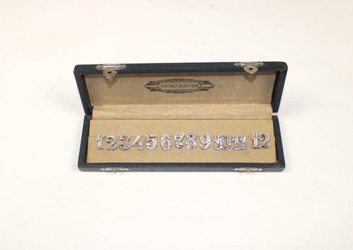 oude verzilverde tafelnummers, Antiek en Kunst, Antiek | Zilver en Goud, Zilver, Ophalen of Verzenden
