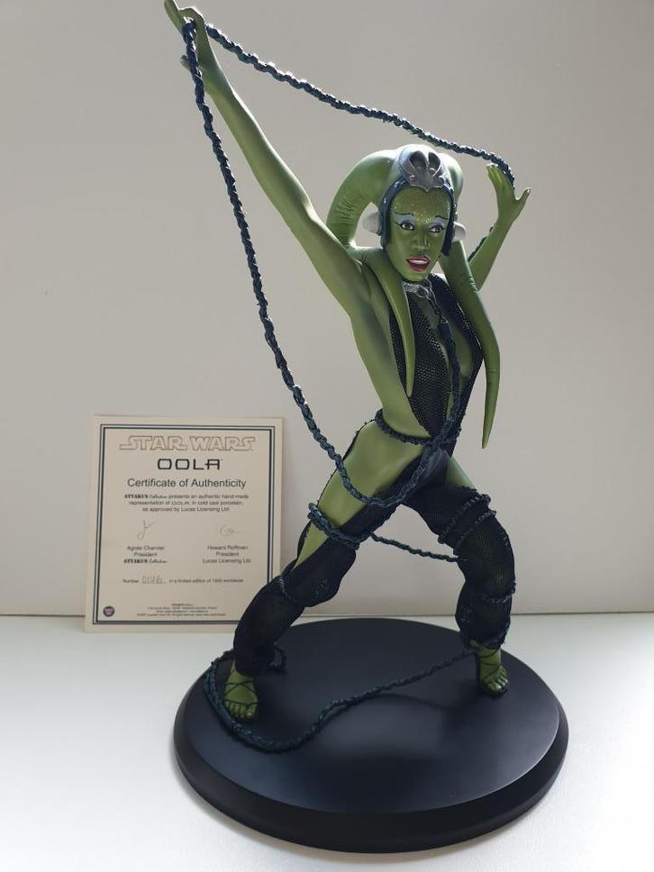 Statue OOLA Jabba’s Slave 1/5 Attakus Star Wars ROTJ, Verzamelen, Star Wars, Gebruikt, Beeldje of Buste, Ophalen