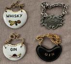 Set van 4 decanter labels, Diversen, Ophalen of Verzenden, Gebruikt
