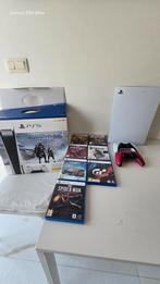 PS5 met controller en games, Games en Spelcomputers, Spelcomputers | Sony PlayStation 5, Ophalen, Zo goed als nieuw, Playstation 5