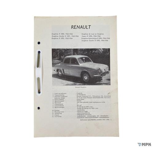 Kluwer | Renault Dauphine | 1963-1966 | NL, Auto diversen, Handleidingen en Instructieboekjes, Ophalen of Verzenden