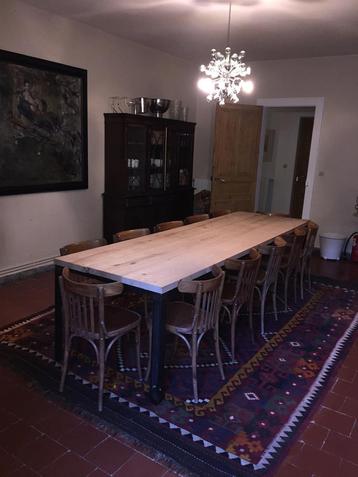 Lange eettafel 3m, Métal, Enlèvement, Utilisé, 50 à 100 cm