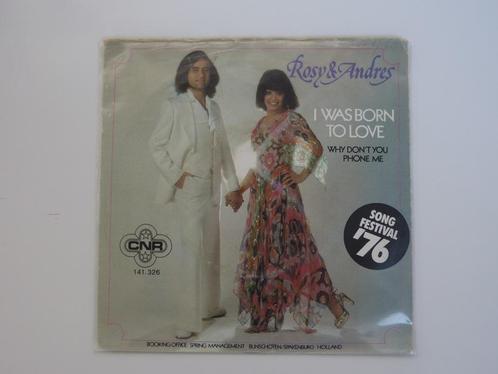 Rosy & Andres ‎– I Was Born To Love 7" 1976, CD & DVD, Vinyles Singles, Utilisé, Single, 7 pouces, Enlèvement ou Envoi