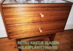 RÉTRO KASTJE 2LADEN +GLASPLAAT, Huis en Inrichting, Kasten | Ladekasten, 1 of 2 laden, Minder dan 100 cm, 25 tot 50 cm, Minder dan 50 cm