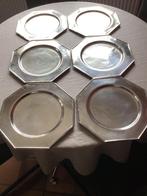 6 sous assiettes de présentation en plaqué argent, Ophalen, Overige materialen, Gebruikt, Overige typen