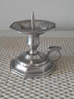 Vintage - Nooit gebruikte kandelaar van 95% tin, Antiek en Kunst, Antiek | Tin, Ophalen of Verzenden