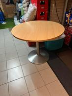 Ronde tafel 1 m diameter met zware inox voet, Ophalen, Zo goed als nieuw