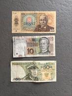 Lot van 3 bankbiljetten Europa, Postzegels en Munten, Los biljet, Overige landen