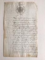Handgeschreven akte 1787,, Antiquités & Art, Antiquités | Livres & Manuscrits, Enlèvement ou Envoi