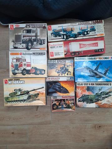 Maquettes avions hélicoptère et camions. Italeri. Tamiya. 