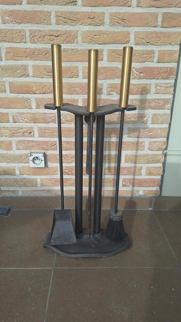 Haardstel / haardset gietijzer Flam, Huis en Inrichting, Haarden, Ophalen