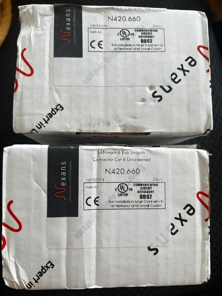 Nexans LANmark-6 Evo Snap-In connector Cat.6 UTP (2x24), Computers en Software, Pc- en Netwerkkabels, Nieuw, Ophalen of Verzenden