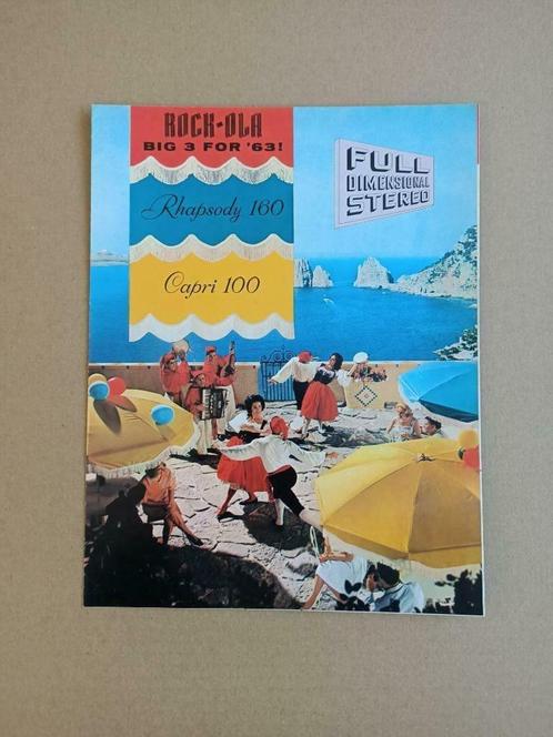 Folder: Rock-ola Rhapsody 100/ Capri 100 (1963) jukebox, Verzamelen, Automaten | Jukeboxen, Ophalen of Verzenden