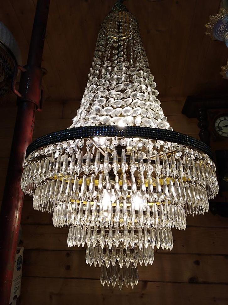 antieke grote franse luchter, Antiek en Kunst, Antiek | Verlichting, Ophalen