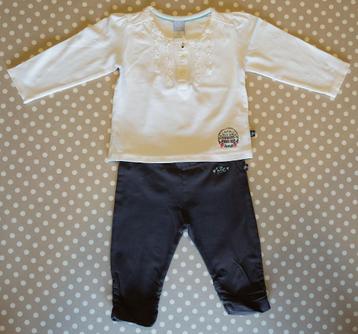 Setje van BFC (ecru T-shirt, bruine legging), maat 68 beschikbaar voor biedingen