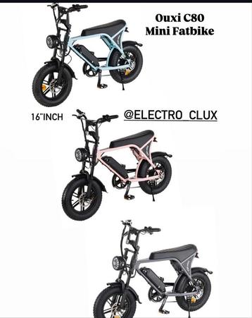 Ouxi C80 Mini Fatbike/ Krachtige 250W 48V5”Kleurenscherm, Fietsen en Brommers, Fietsen | Vouwfietsen, Ophalen, Nieuw