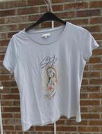 t-shirt blanc avec un dessin, Taille 42/44 (L), Manches courtes, Bel&Bo, Porté