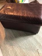 Lederen voetenbank, Huis en Inrichting, Ophalen of Verzenden, Gebruikt