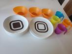 Camping servies borden bekers kommetjes, Caravans en Kamperen, Kampeeraccessoires, Ophalen, Zo goed als nieuw
