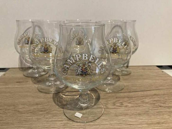 Campbell's Scotch Ale bierglazen set van 6, Verzamelen, Biermerken, Gebruikt, Glas of Glazen, Ophalen of Verzenden