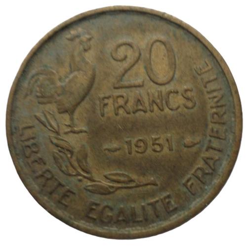 FRANCE. 20 francs Guiraud 1951 - Pièce non nettoyée, Timbres & Monnaies, Monnaies | Europe | Monnaies non-euro, Monnaie en vrac