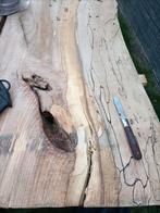 Massief beuken boomstam vellen van 3m30 op1 m en 7 CM dik, Ophalen, Zo goed als nieuw