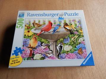 nr.69- Puzzel: bij het vogelbadje - 500 stukjes beschikbaar voor biedingen
