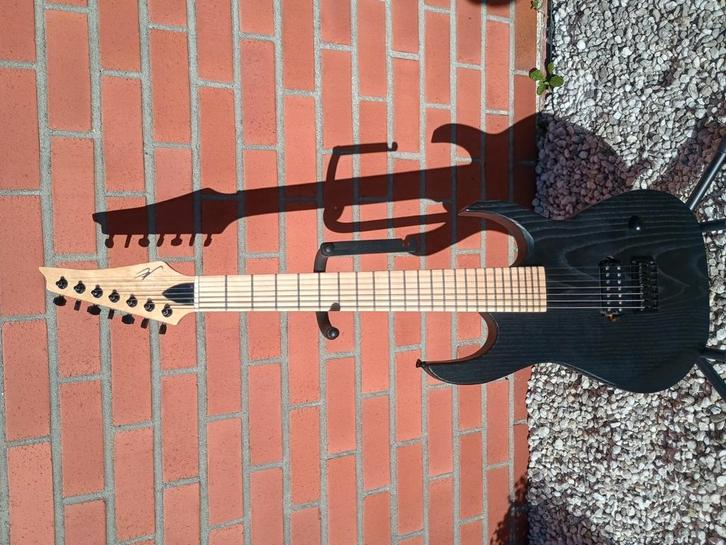 Handbuilt semi sandblasted ash 7 string gitaar tekoop/ruil, Muziek en Instrumenten, Snaarinstrumenten | Gitaren | Elektrisch, Gebruikt