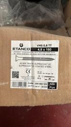 500 stuks ETANCO VMS 0,8 TT 4,8 x 180 + 600 schroefdeksels, Doe-het-zelf en Bouw, IJzerwaren en Bevestigingsmiddelen, Ophalen