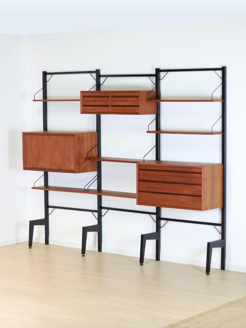 vintage wandmeubel Poul Cadovius, Huis en Inrichting, Kasten | Wandmeubels, Met lade(s), Ophalen of Verzenden