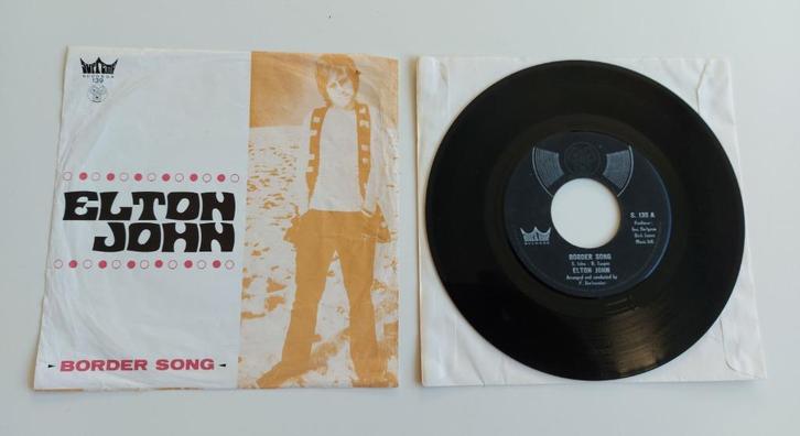 Elton John: 'Border Song' (zeldzame Belgische single), Cd's en Dvd's, Vinyl | Pop, Gebruikt, 1960 tot 1980, Overige formaten, Ophalen of Verzenden