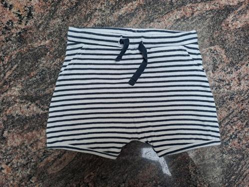 Mt 86 Marineblauw wit gestreepte sweatshort, Kinderen en Baby's, Babykleding | Maat 86, Gebruikt, Jongetje of Meisje, Broekje