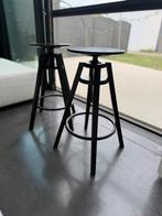 2 barkrukken zwart hout - IKEA Dalfred, 2 krukken, Ophalen, Zo goed als nieuw, Hout