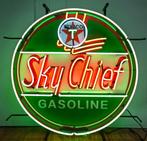 Texaco skychief gasoline neon licht reclame verlichting lamp, Ophalen of Verzenden, Nieuw, Lichtbak of (neon) lamp