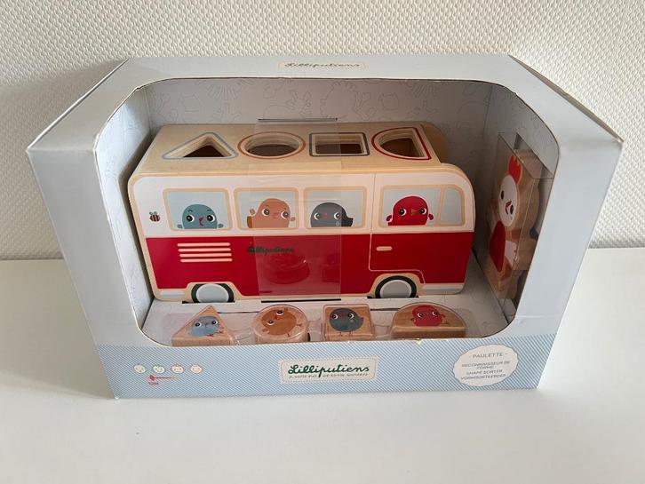 Bus reconnaisseur de formes Paulette - Lilliputiens, Enfants & Bébés, Jouets | Jouets en bois, Neuf, Autres types, Enlèvement ou Envoi